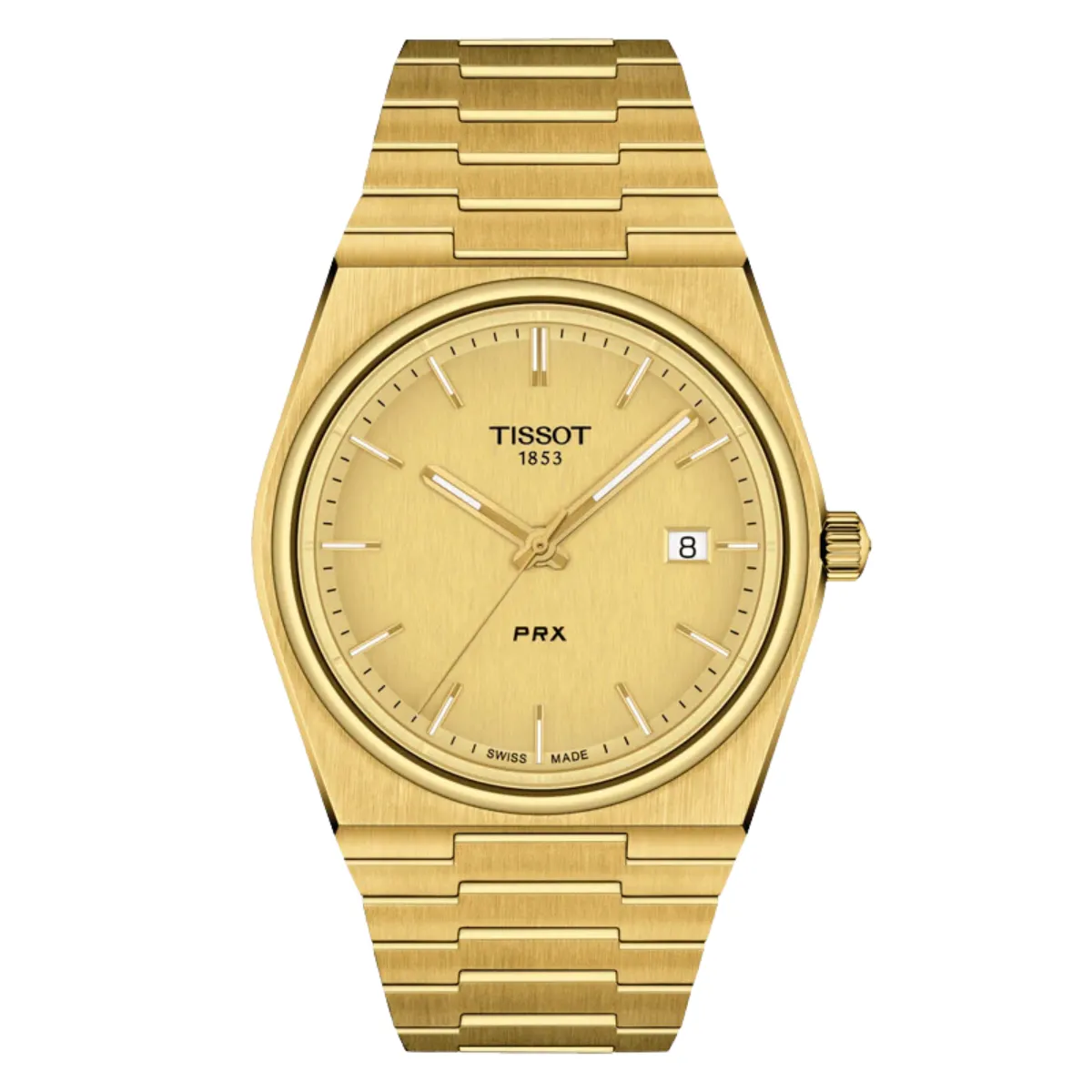 Tissot 1853 PRX T137.410.33.021.00 T1374103302100 Quartz Champagne Dial Mens Watch
