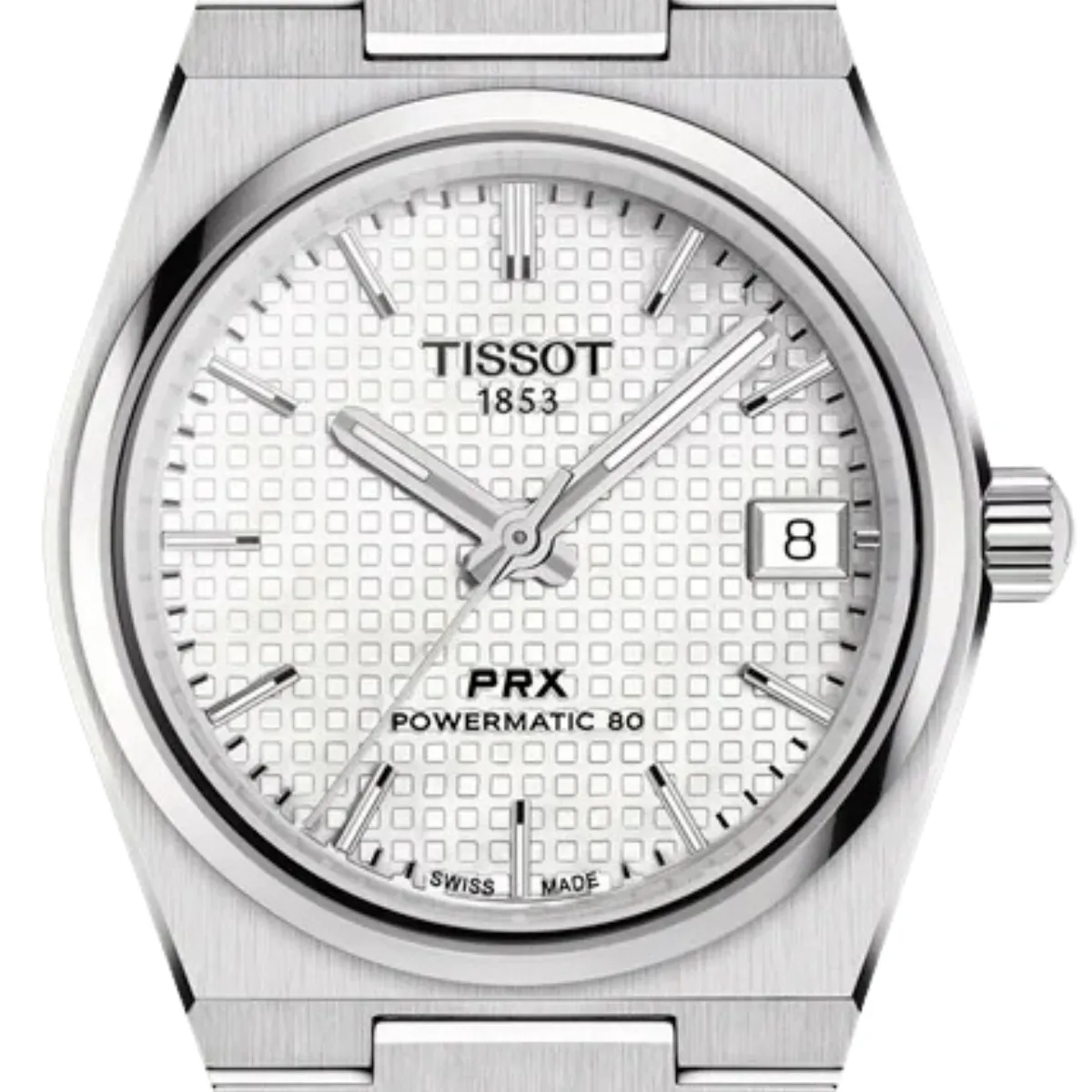 Tissot PRX Automatic T1372071111100 T137.207.11.111.00 White MOP Dial Unisex Watch