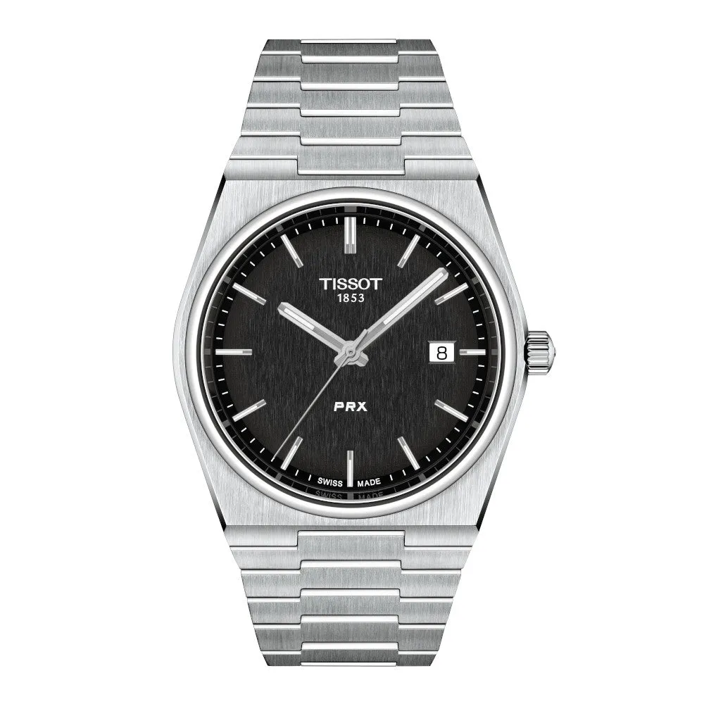 Tissot PRX Mens Stainless Steel Black Dial Watch