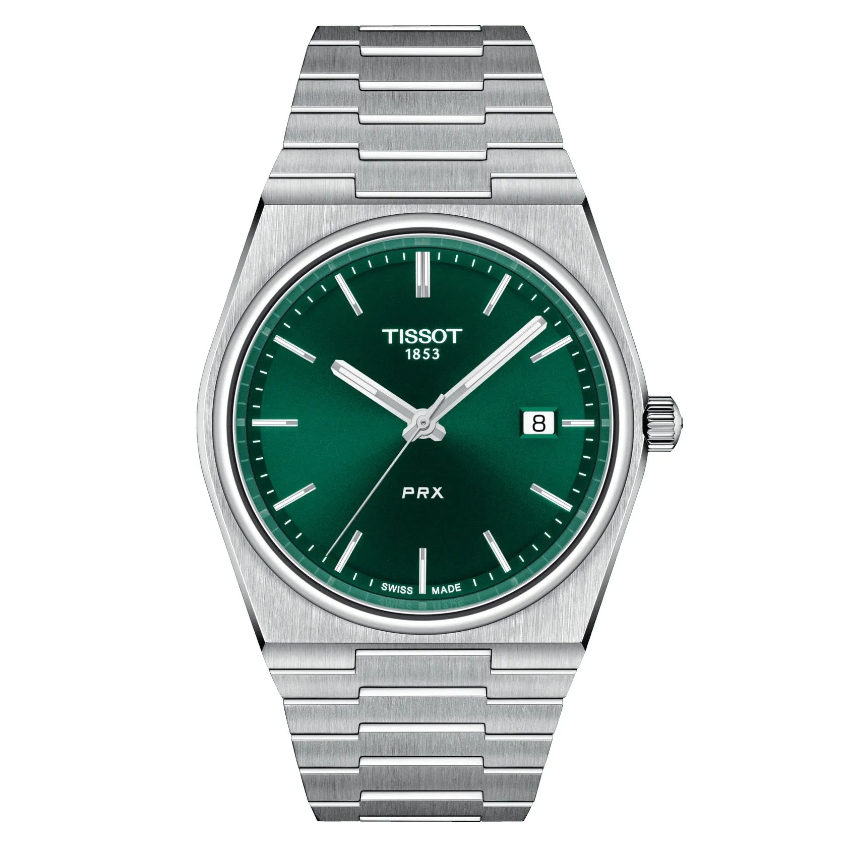 Tissot PRX Mens Stainless Steel Green Dial Watch