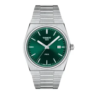 Tissot PRX Mens Stainless Steel Green Dial Watch