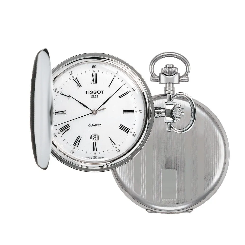 Tissot Savonnette Mens Stainless Steel Quartz Pocket Watch