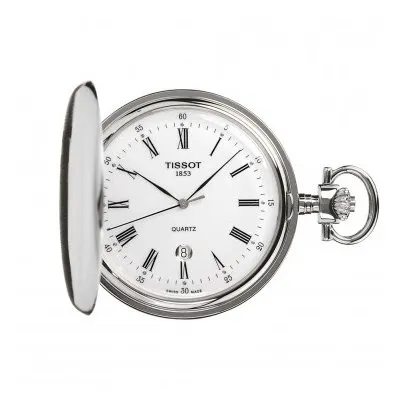 Tissot Savonnette Mens Stainless Steel Quartz Pocket Watch