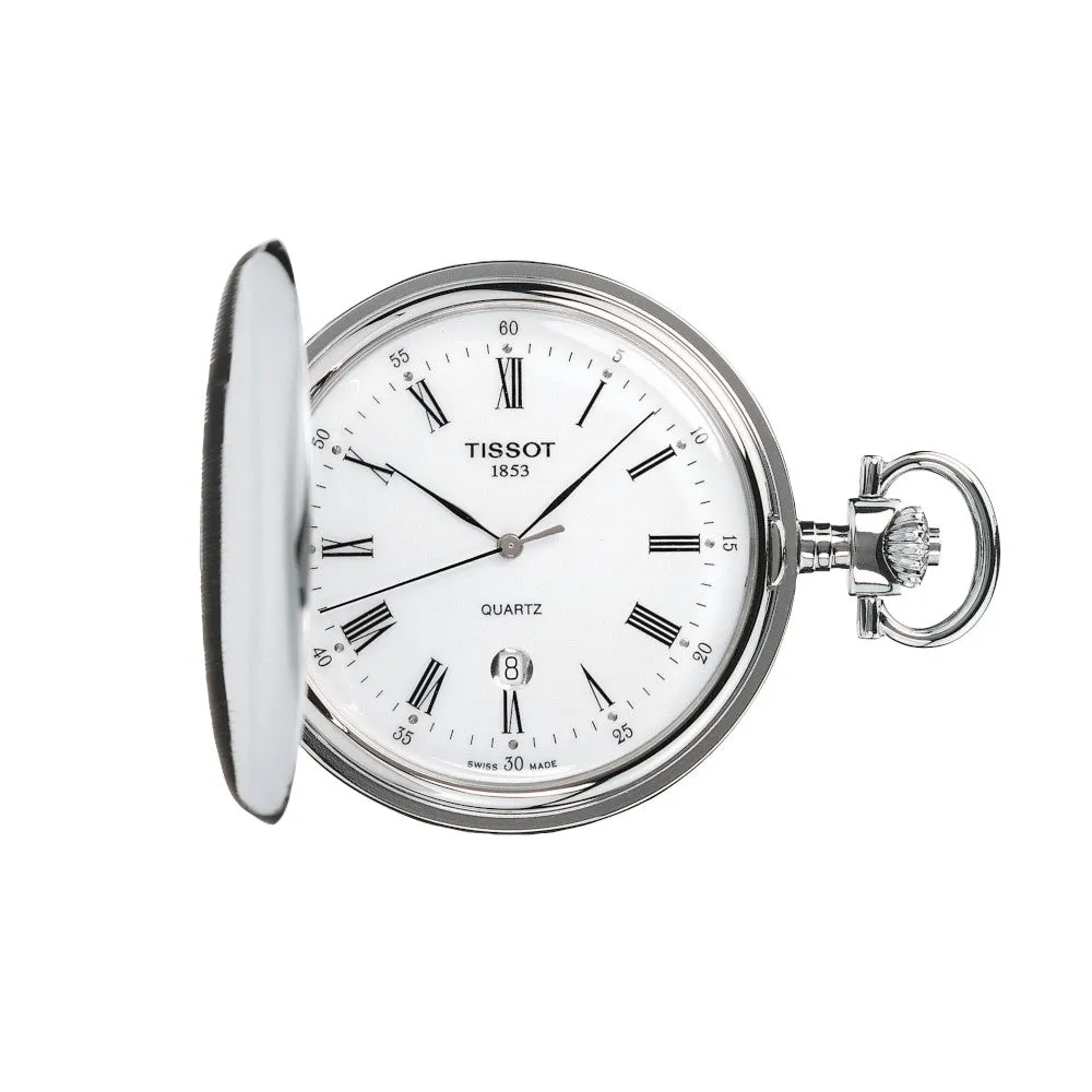 Tissot Savonnette Mens Stainless Steel Quartz Pocket Watch
