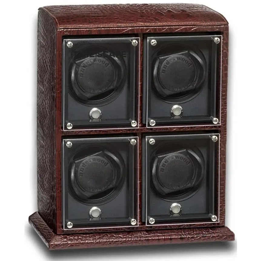 Underwood (London) - 4-Unit EVO Watch Winder in Brown Croco