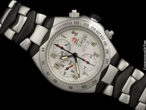 Universal Geneve Ayrton Senna "41" Racing Chronograph Mens Watch - Stainless Steel & Carbon
