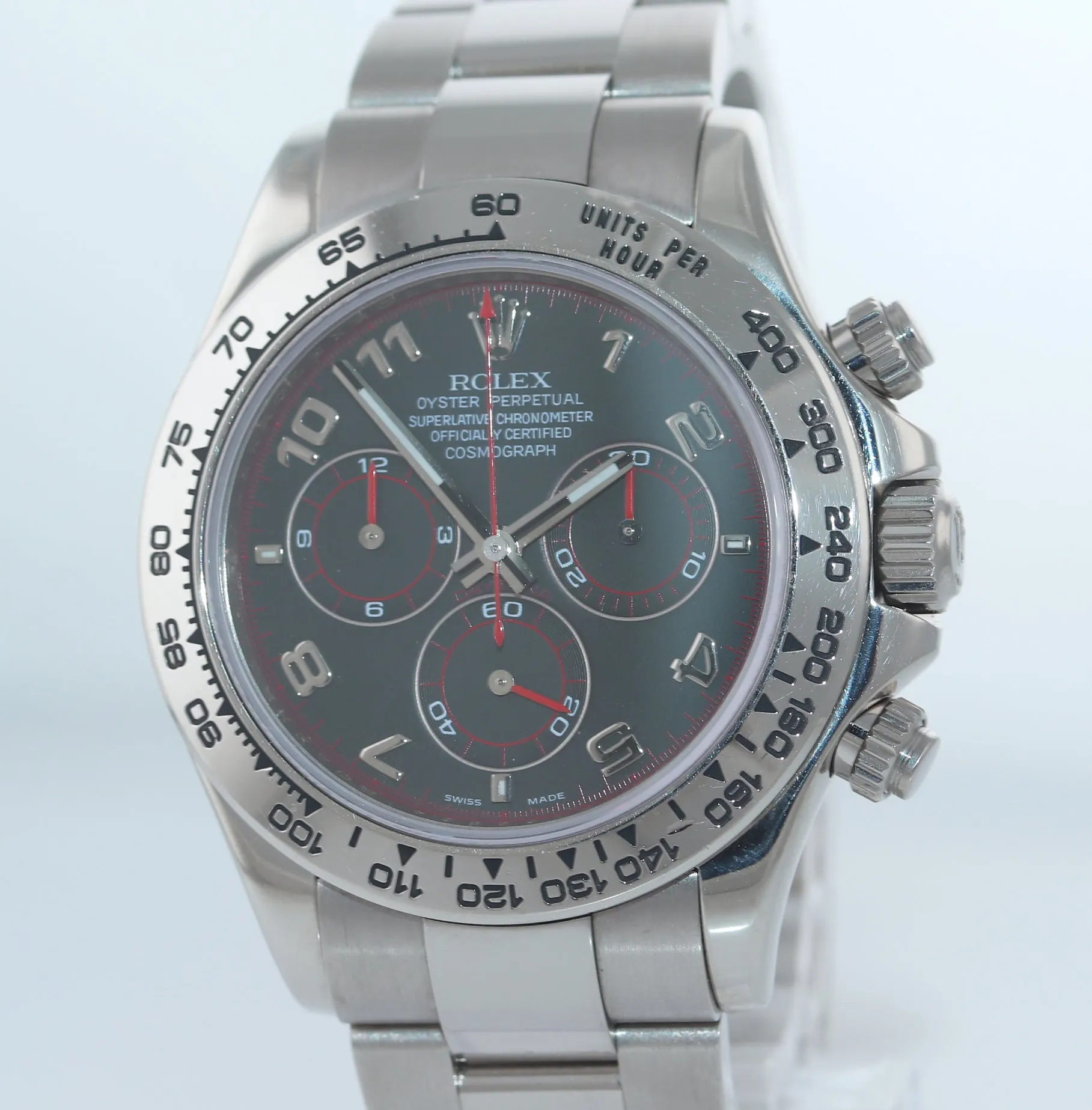 UNPOLISHED PAPERS Rolex Daytona Black Racing Dial 116509 White Gold 40mm Watch