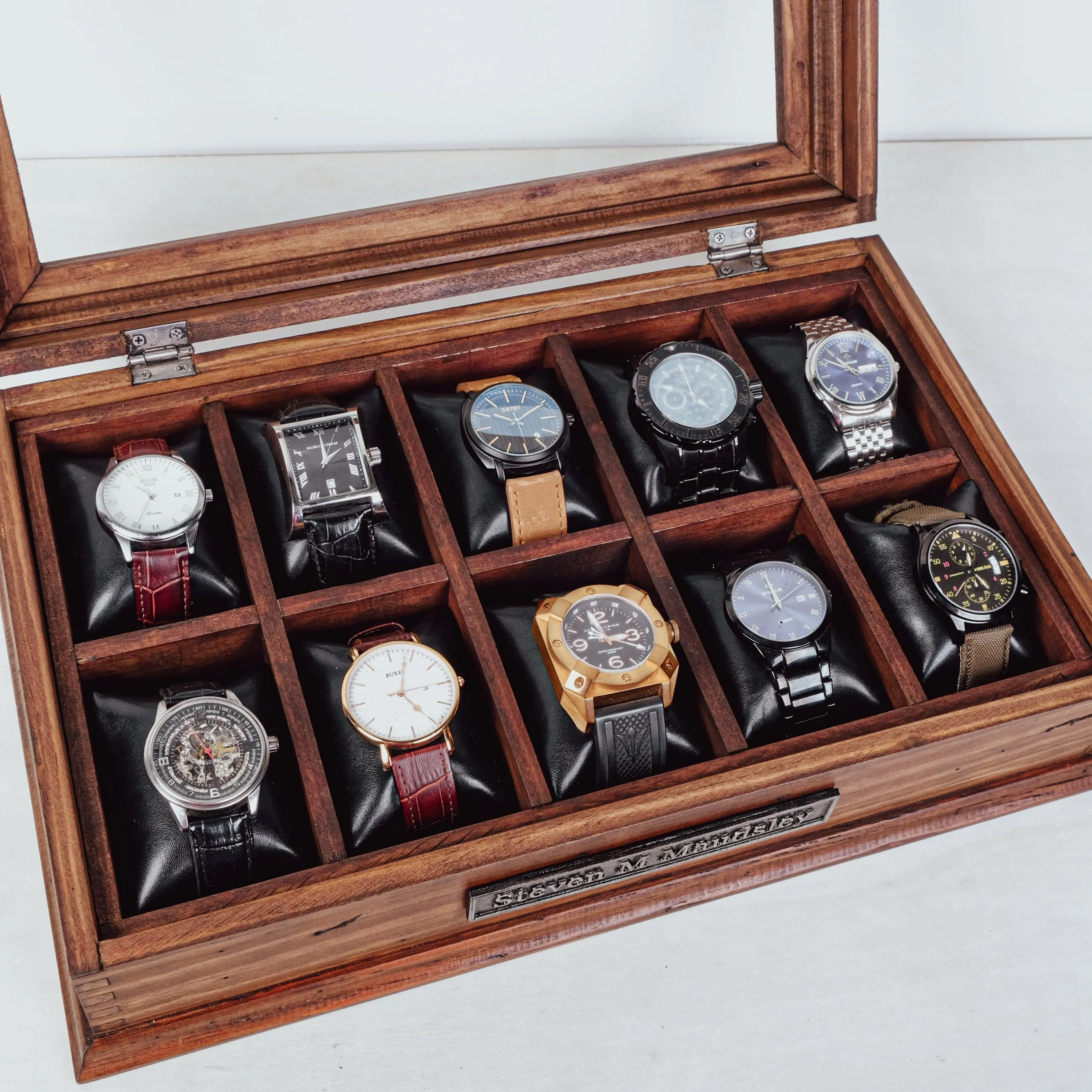 Watch Box for 10 Watches Slim