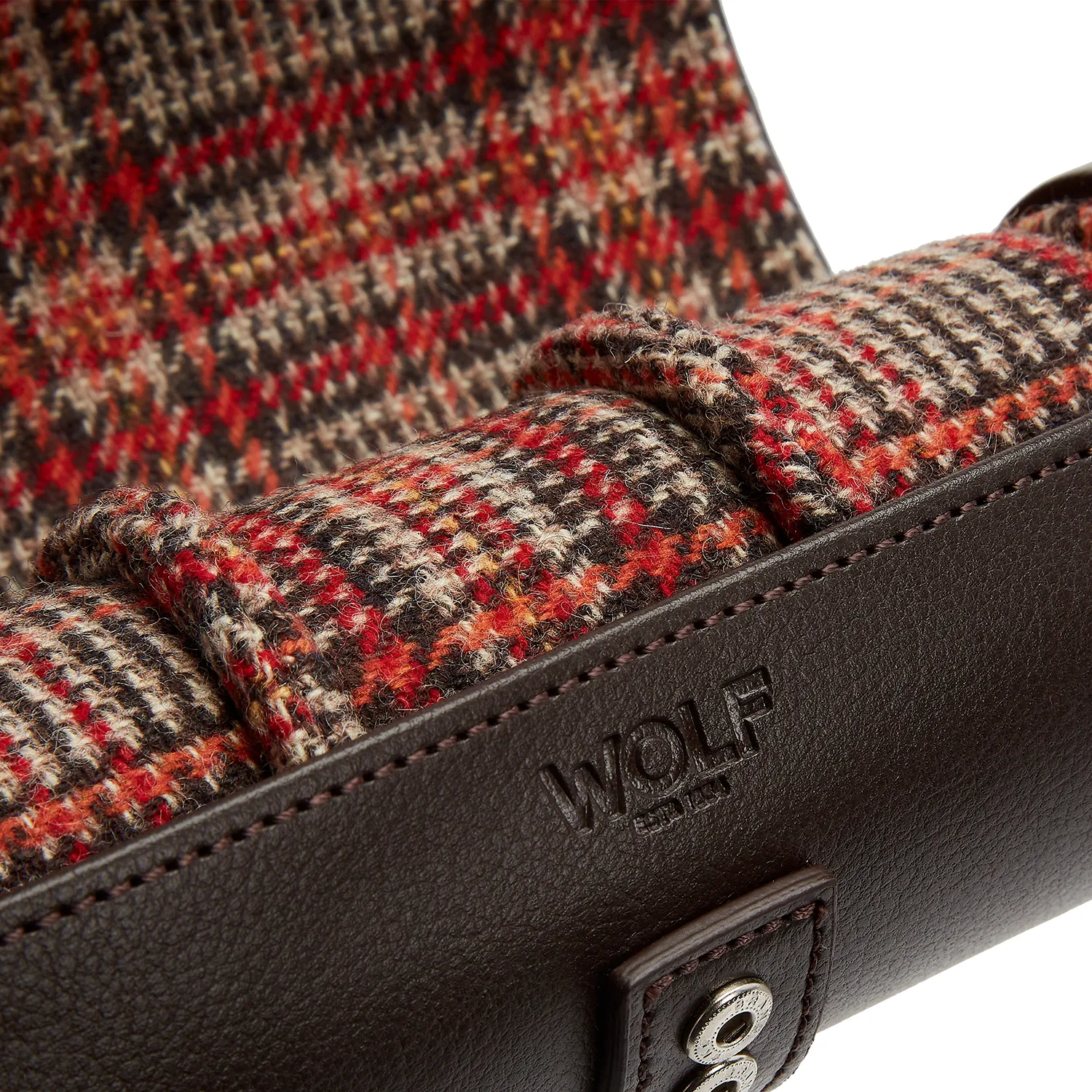 WM Brown x WOLF Watch Roll with Cigar Case