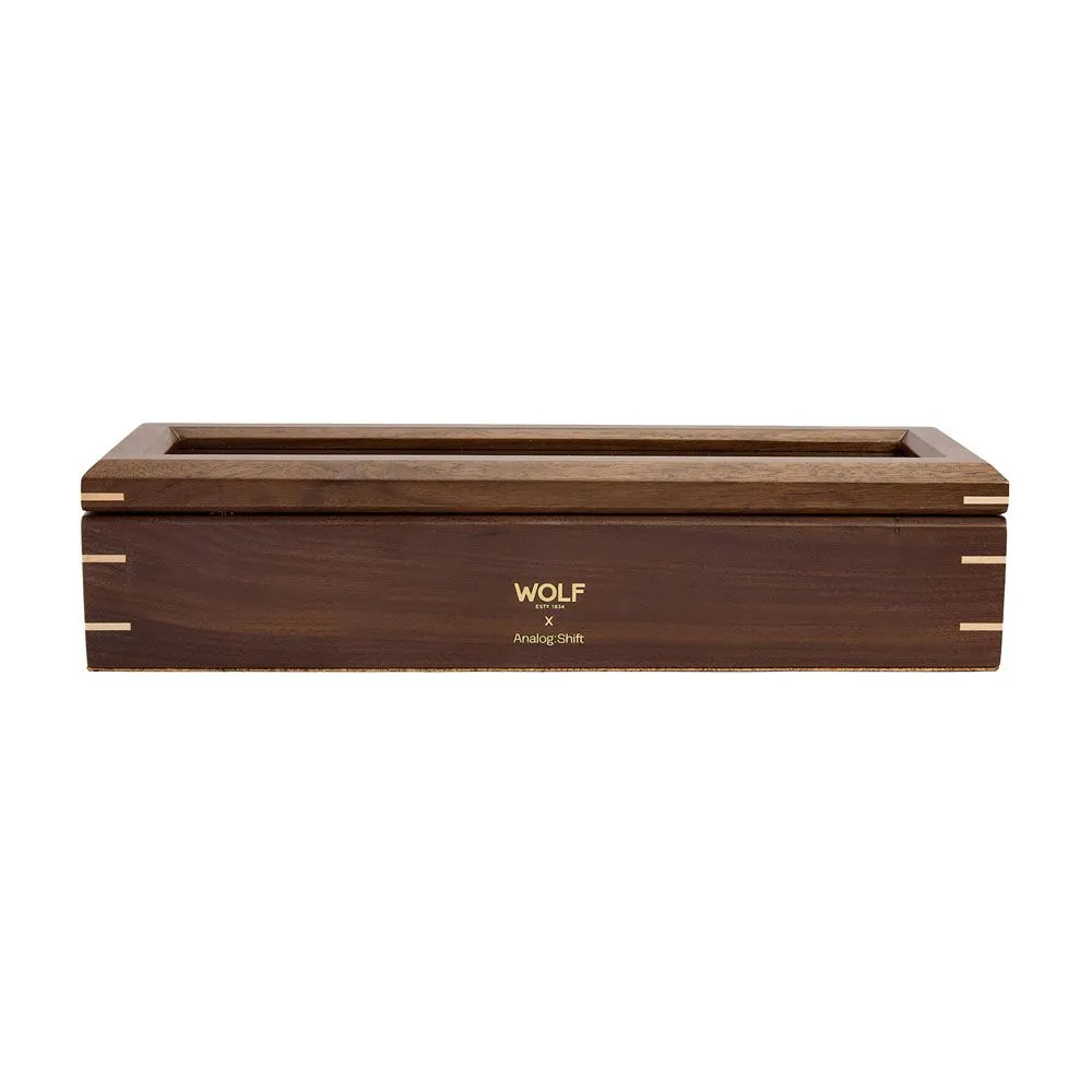 WOLF Analog/Shift Flatiron II 5 Piece Watch Box - Walnut