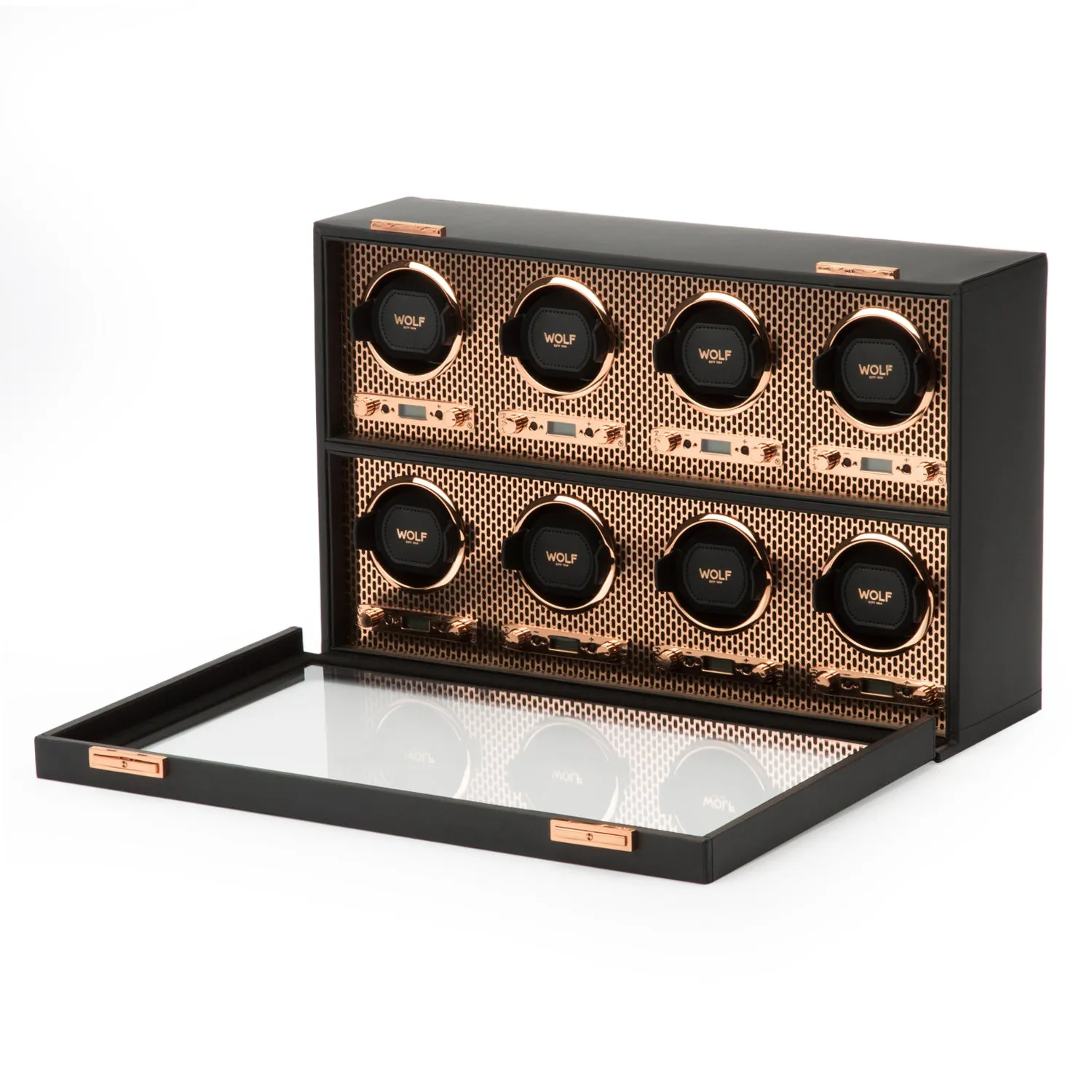 WOLF Axis 8 Piece Watch Winder - Copper