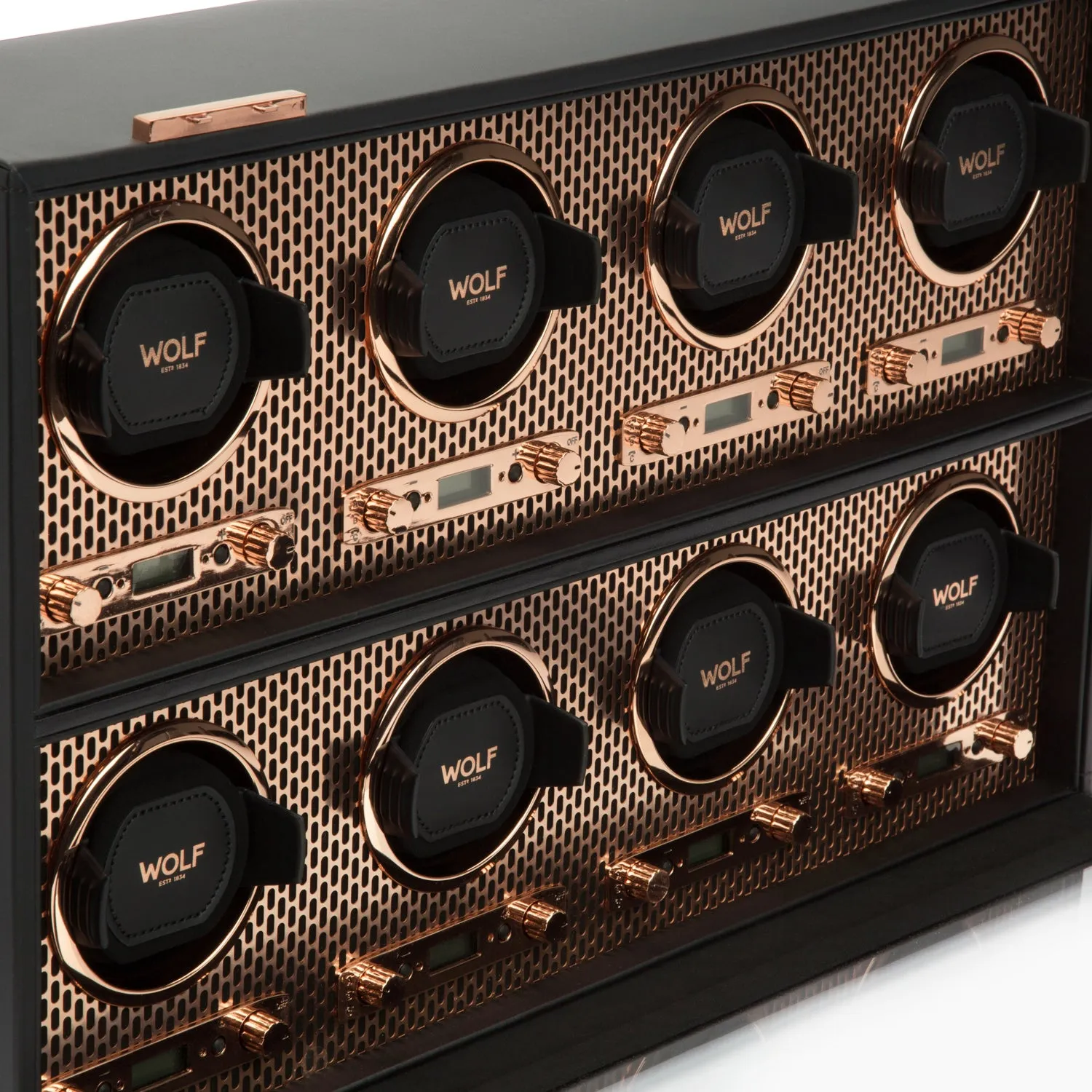 WOLF Axis 8 Piece Watch Winder - Copper
