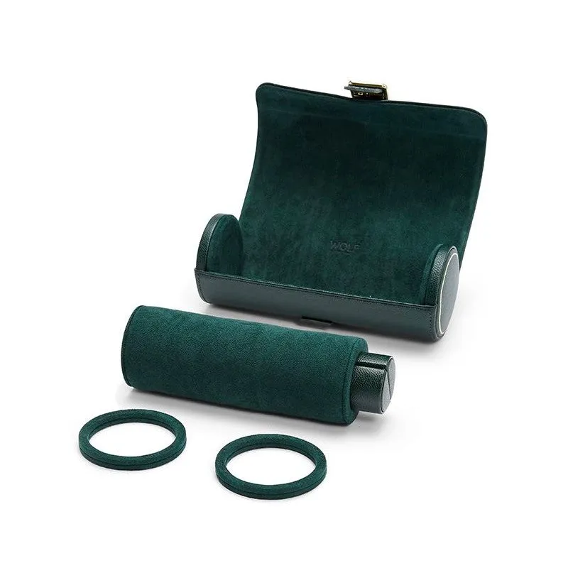 WOLF British Racing Triple Watch Roll in Green