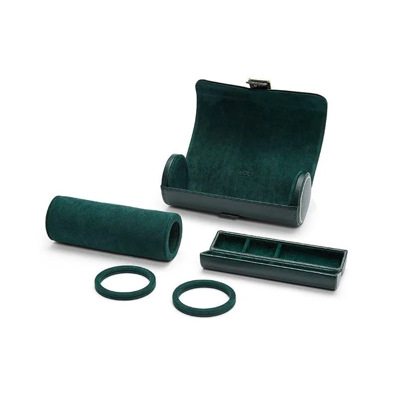 WOLF British Racing Triple Watch Roll in Green