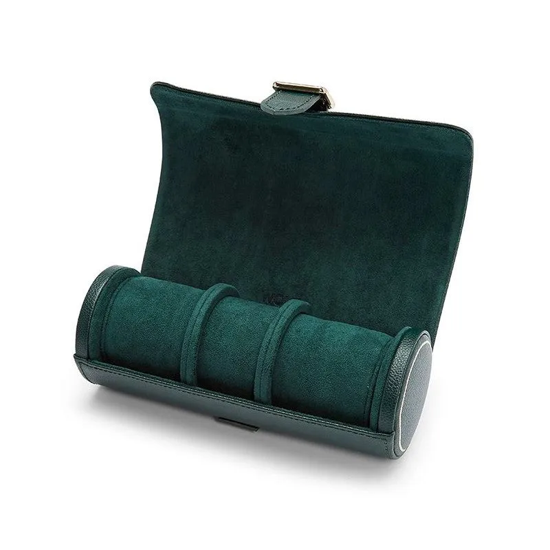 WOLF British Racing Triple Watch Roll in Green