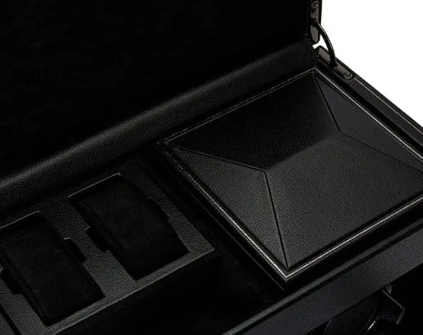 WOLF Double Watch Winder With Storage British Racing Black Collection