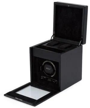 WOLF Watch Winder British Racing Black Single Storage