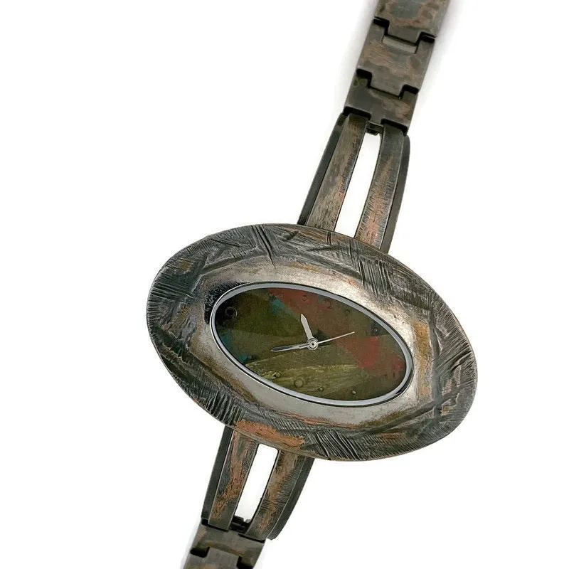 Women's Large Watch with Multi Color Dial
