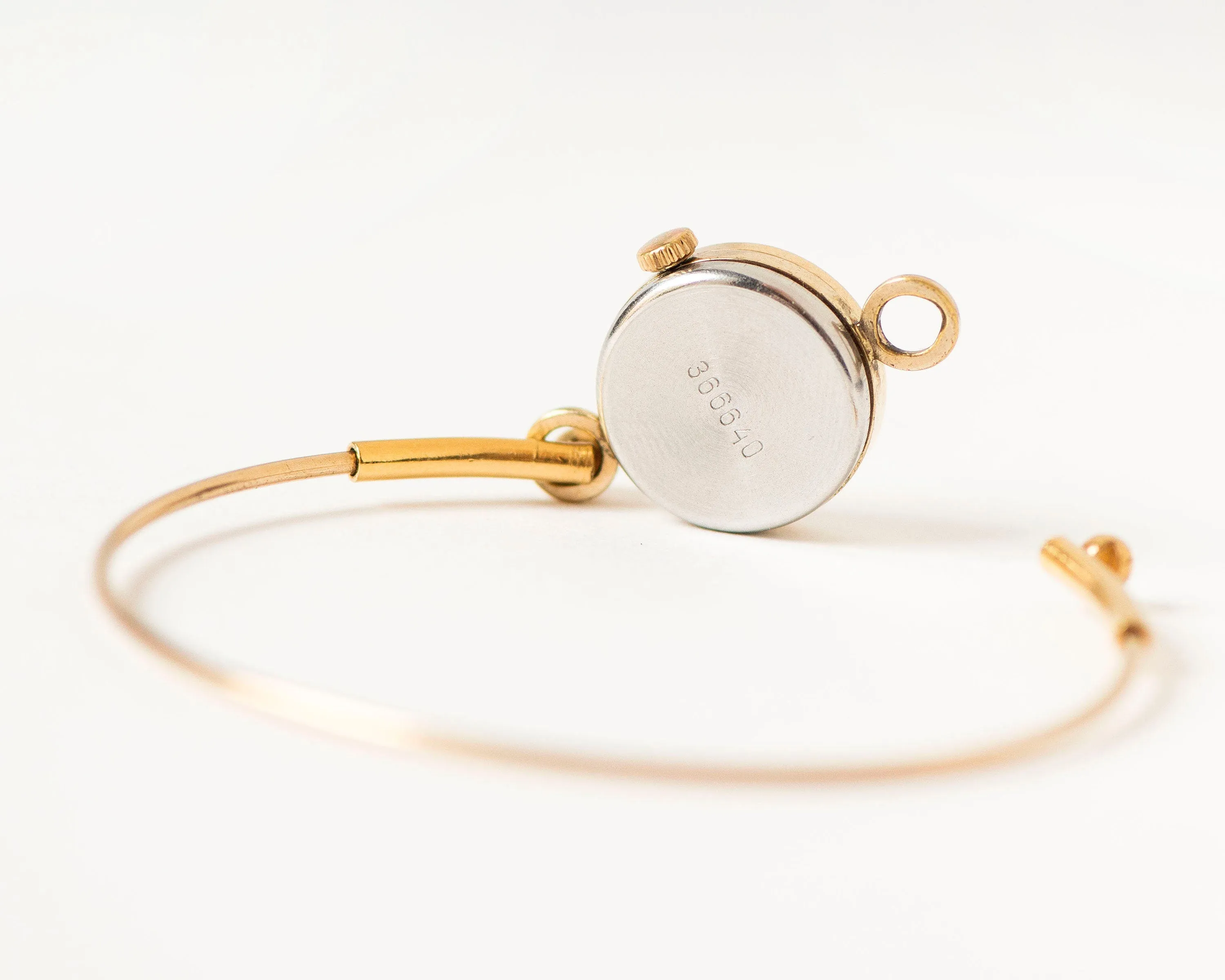 Women's Watch Ring Bracelet Vintage, Women's Wristwatch Round, Gold Plated Watch Seagull, Tiny Cocktail Watch, Delicate Womens Watch Gift