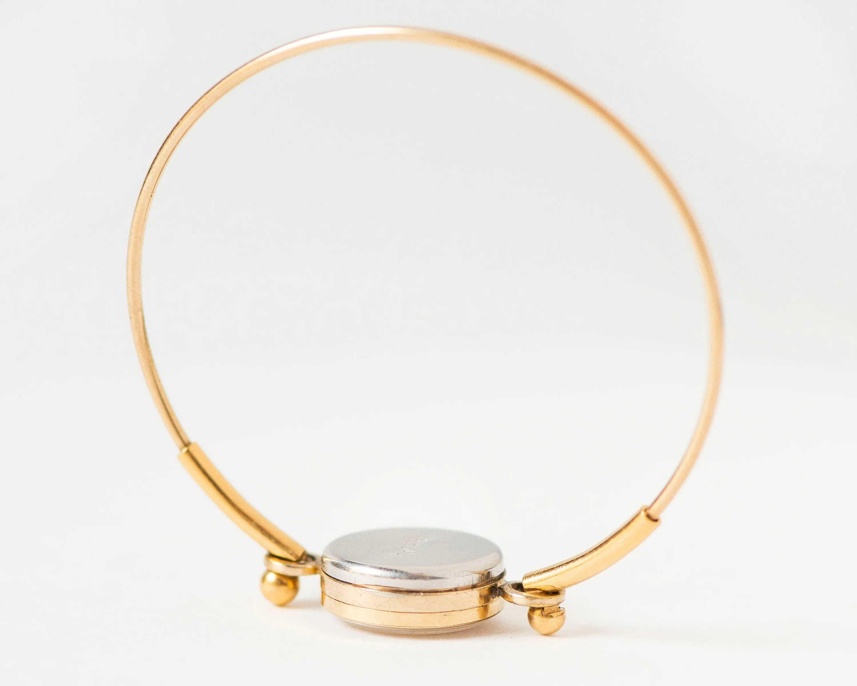 Women's Watch Ring Bracelet Vintage, Women's Wristwatch Round, Gold Plated Watch Seagull, Tiny Cocktail Watch, Delicate Womens Watch Gift