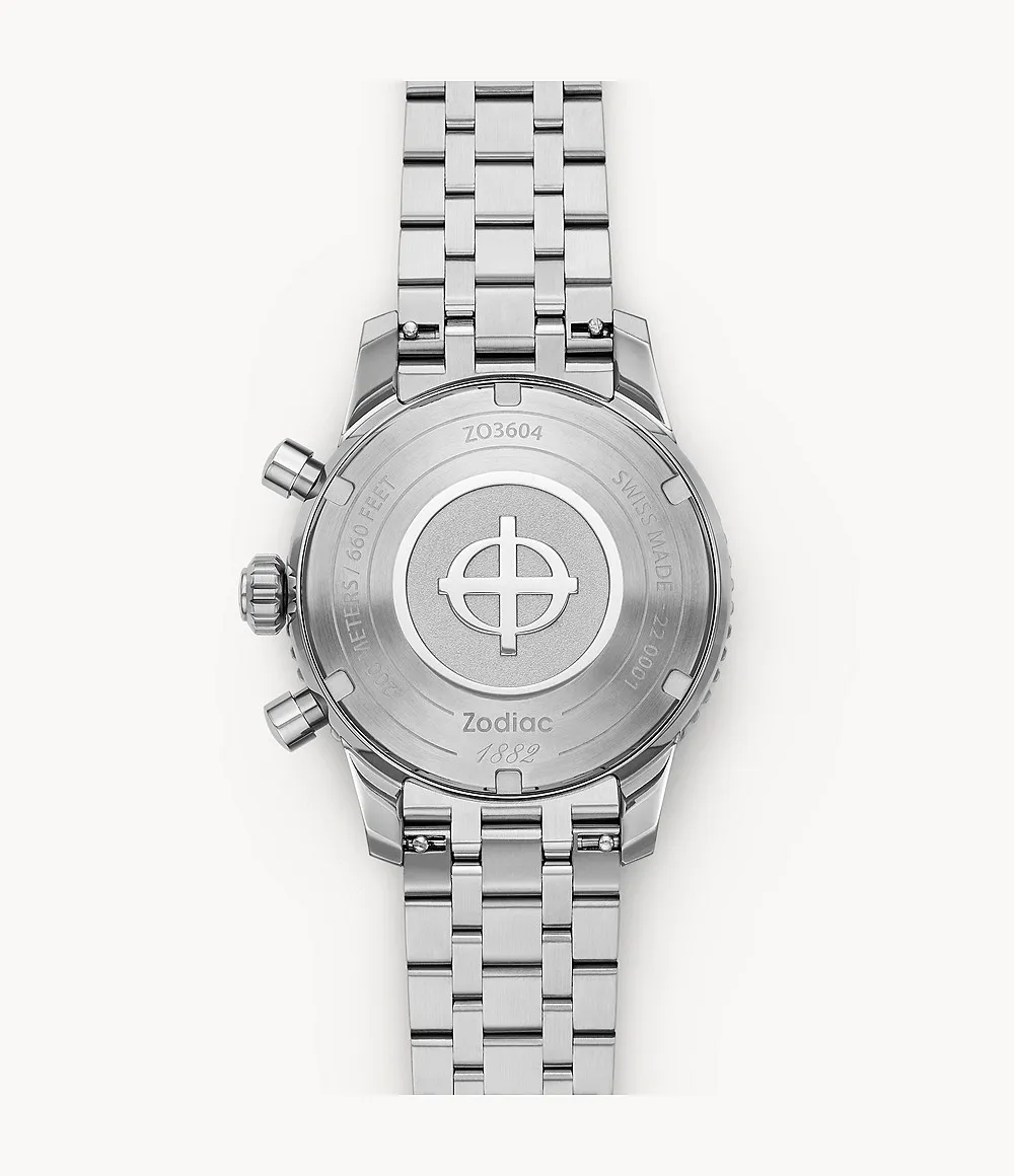 Zodiac Sea-Chron 42mm Black-White Automatic Men's Watch ZO3604