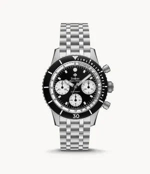 Zodiac Sea-Chron 42mm Black-White Automatic Men's Watch ZO3604